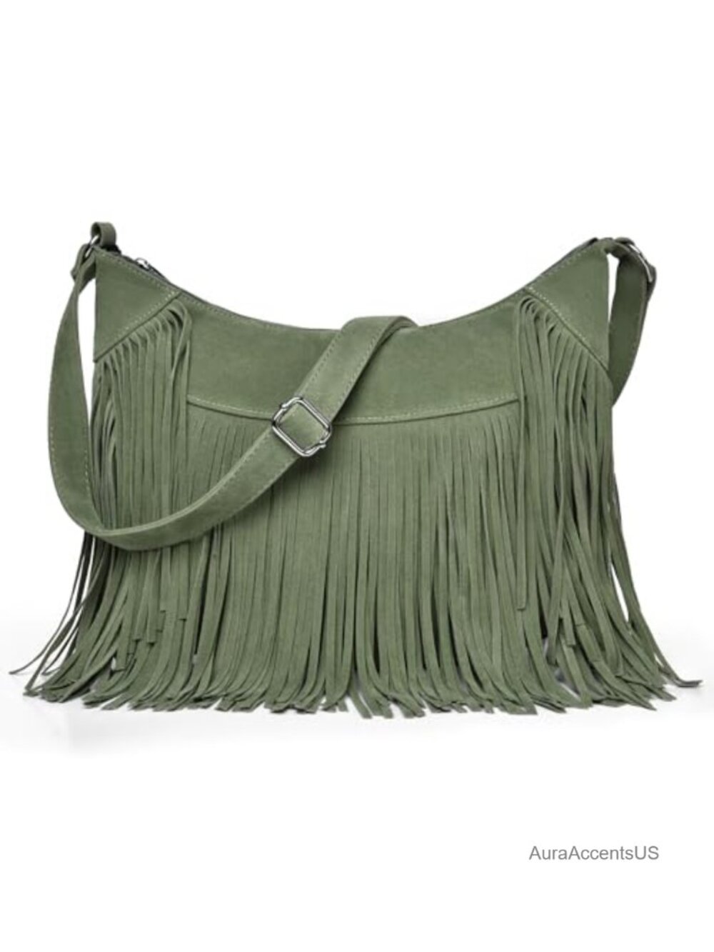 Fringe Hobo Bag Vegan Suede Crossbody Shoulder Purse Western